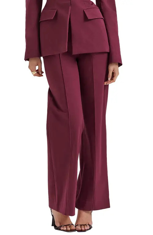 HOUSE OF CB Rivi Loose Fit Trousers in Windsor Wine at Nordstrom, Size X-Small | Nordstrom