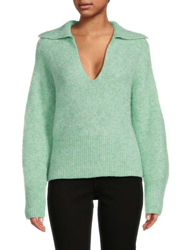 Brushed Alpaca Blend Knit Pullover Sweater | Saks Fifth Avenue OFF 5TH