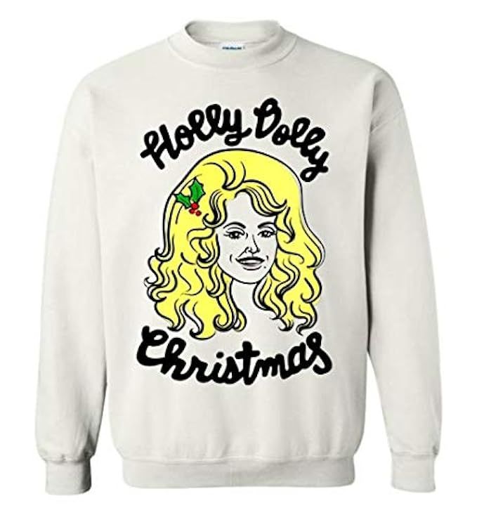 CLOTHINGFORFUN Holly Dolly Christmas Sweatshirt Adult and Youth Size | Amazon (US)
