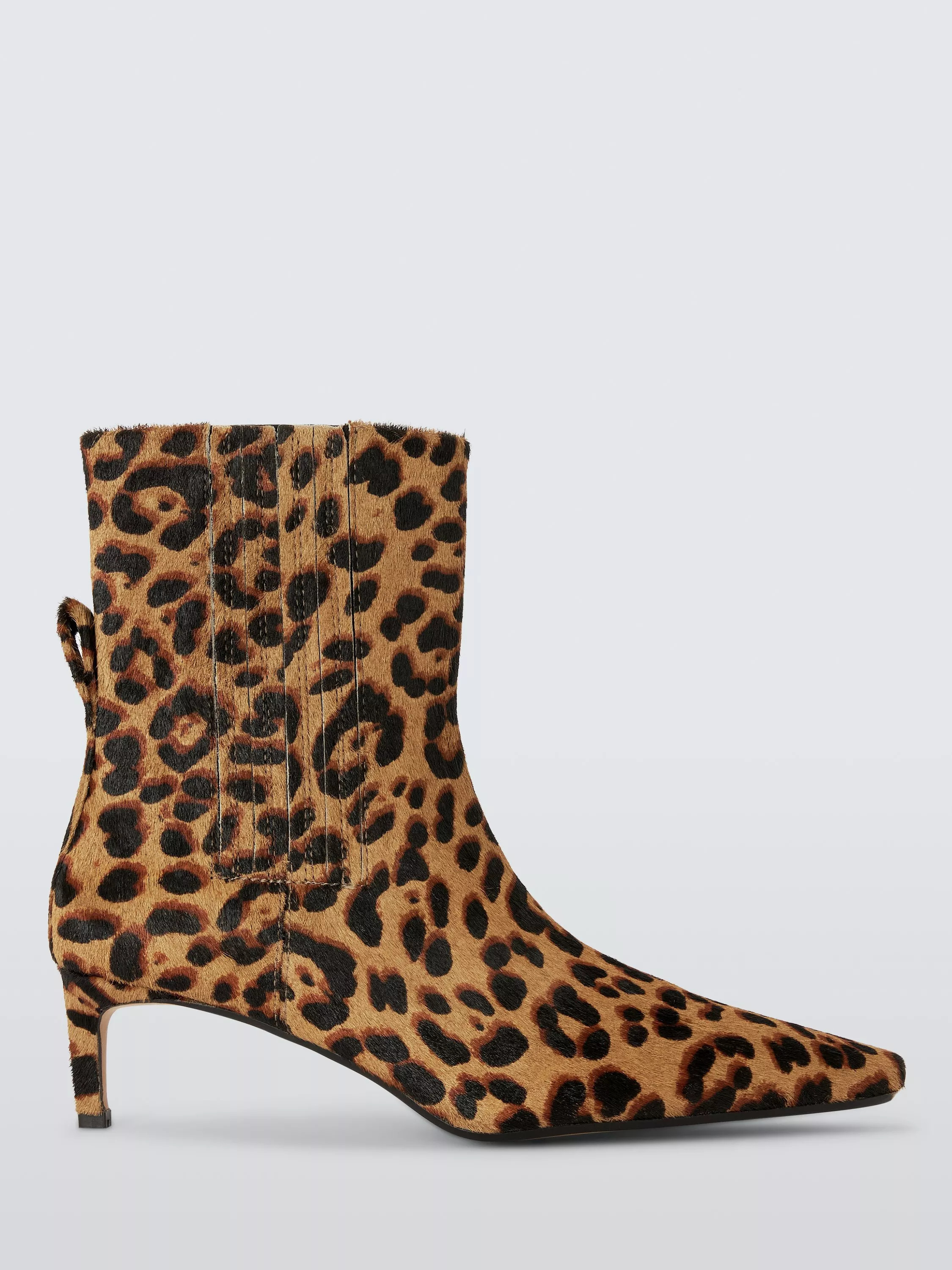 Ours Leopard Print Chisel Toe Chelsea Boots, Tan/Multi | John Lewis (UK)