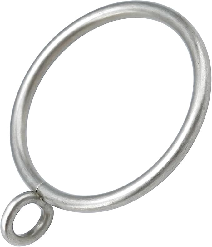 44 Pack Curtain Rings with Eyelets, Metal Drapery Ring for Pinch Pleat Curtains, Drape Ring 1.5 I... | Amazon (US)