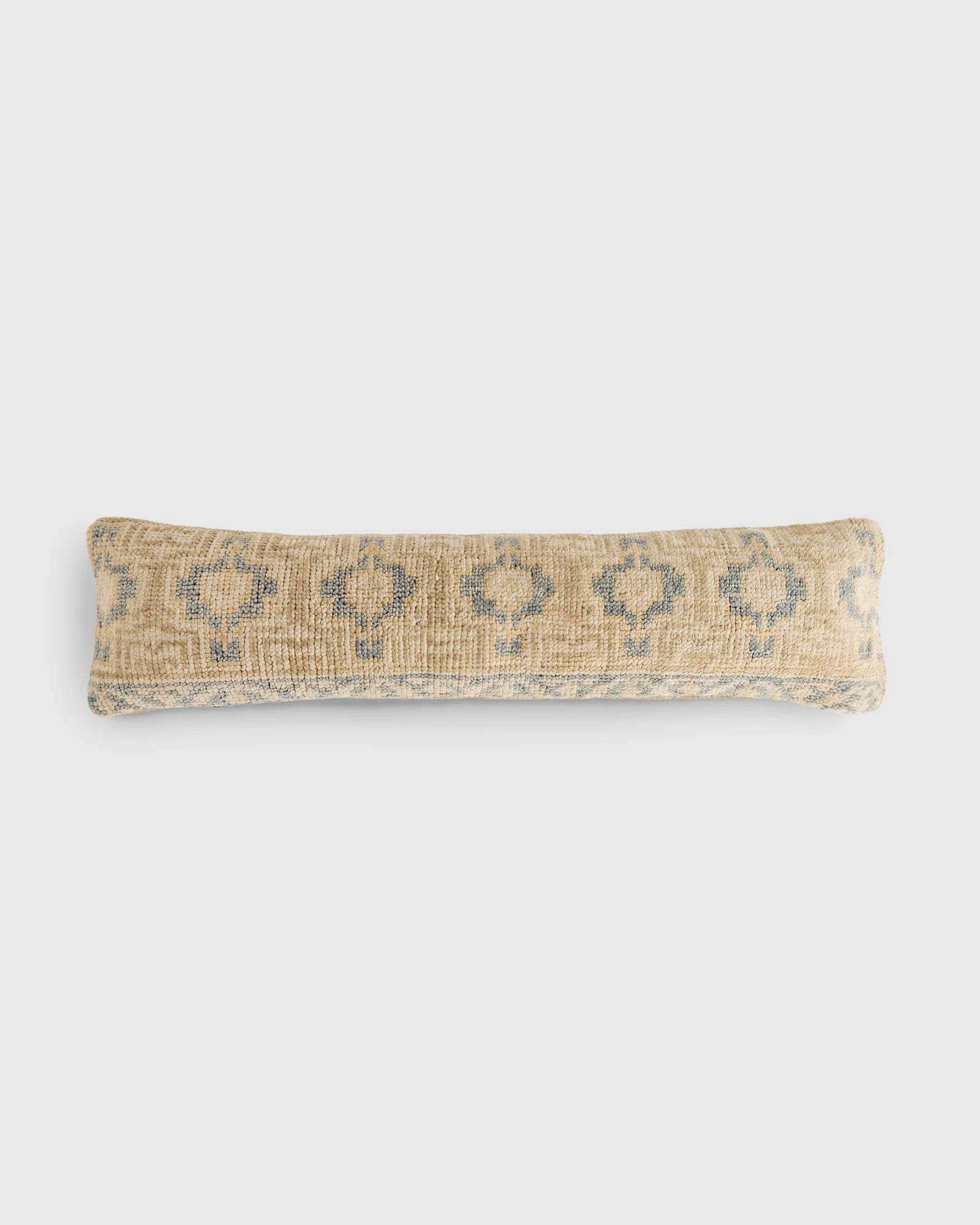 Quince | Hand-Knotted Wool Oversized Lumbar Pillow Cover in Natural, Size 12x48 | Quince