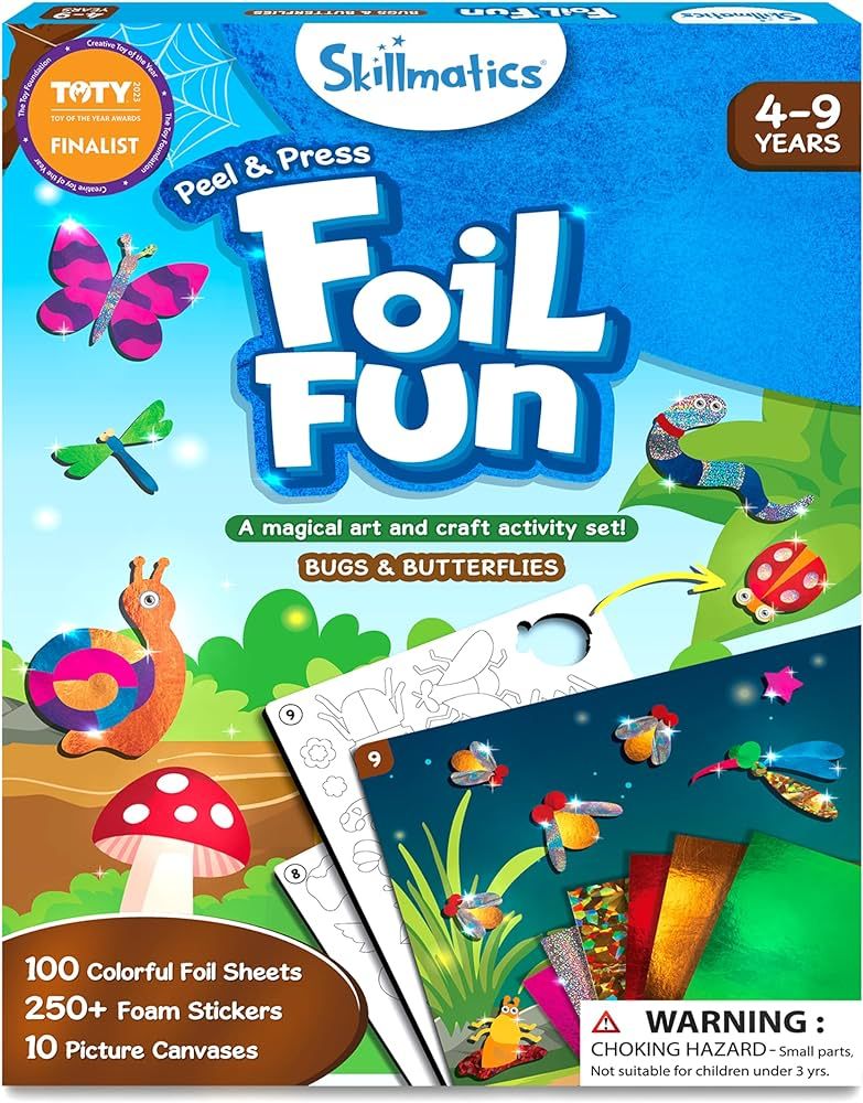 Skillmatics Art & Craft Activity - Foil Fun Bugs & Butterflies, No Mess Art for Kids, Craft Kits ... | Amazon (US)