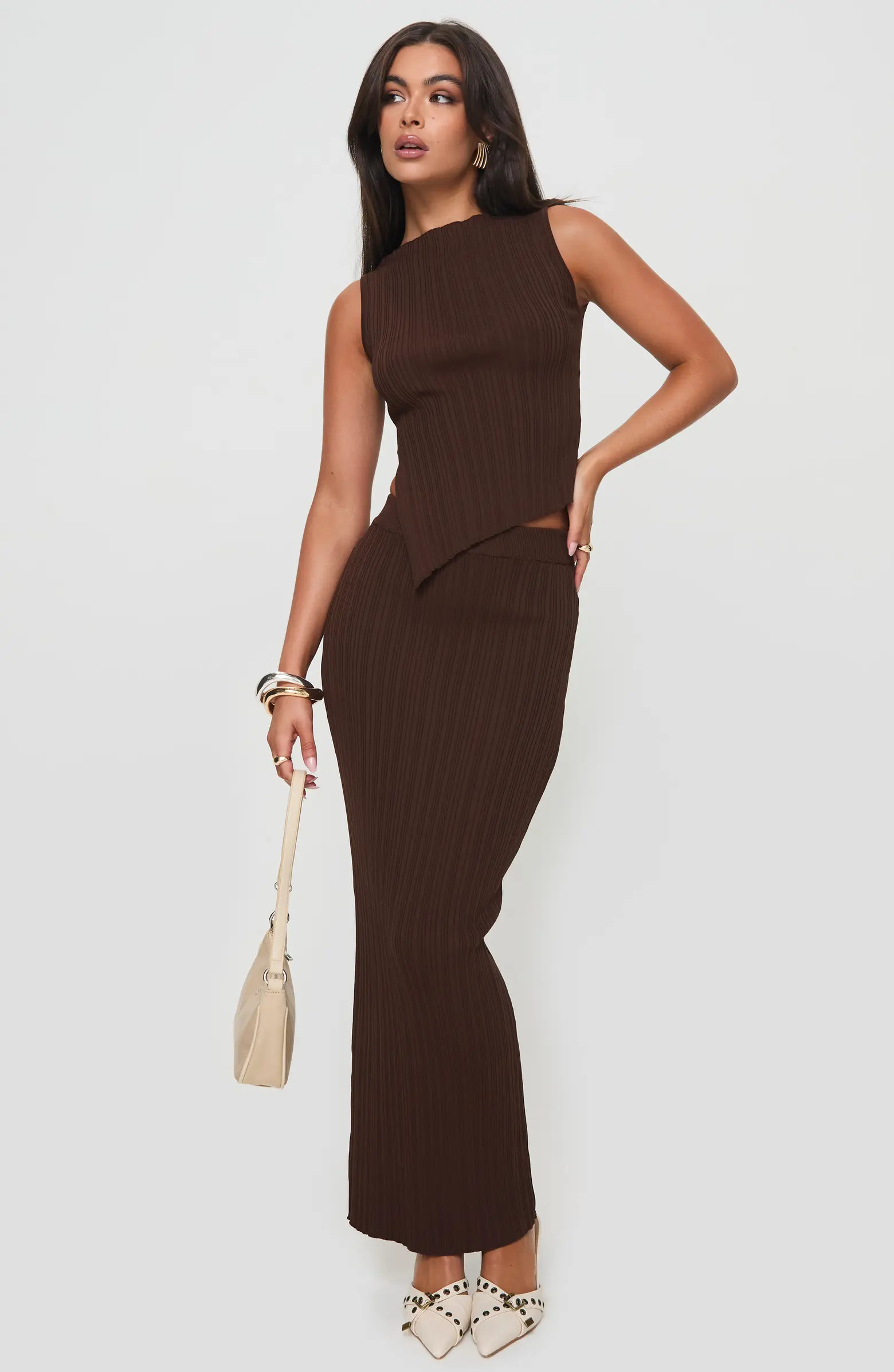 Princess Polly Basile Rib Sleeveless Two-Piece Dress | Nordstrom | Nordstrom