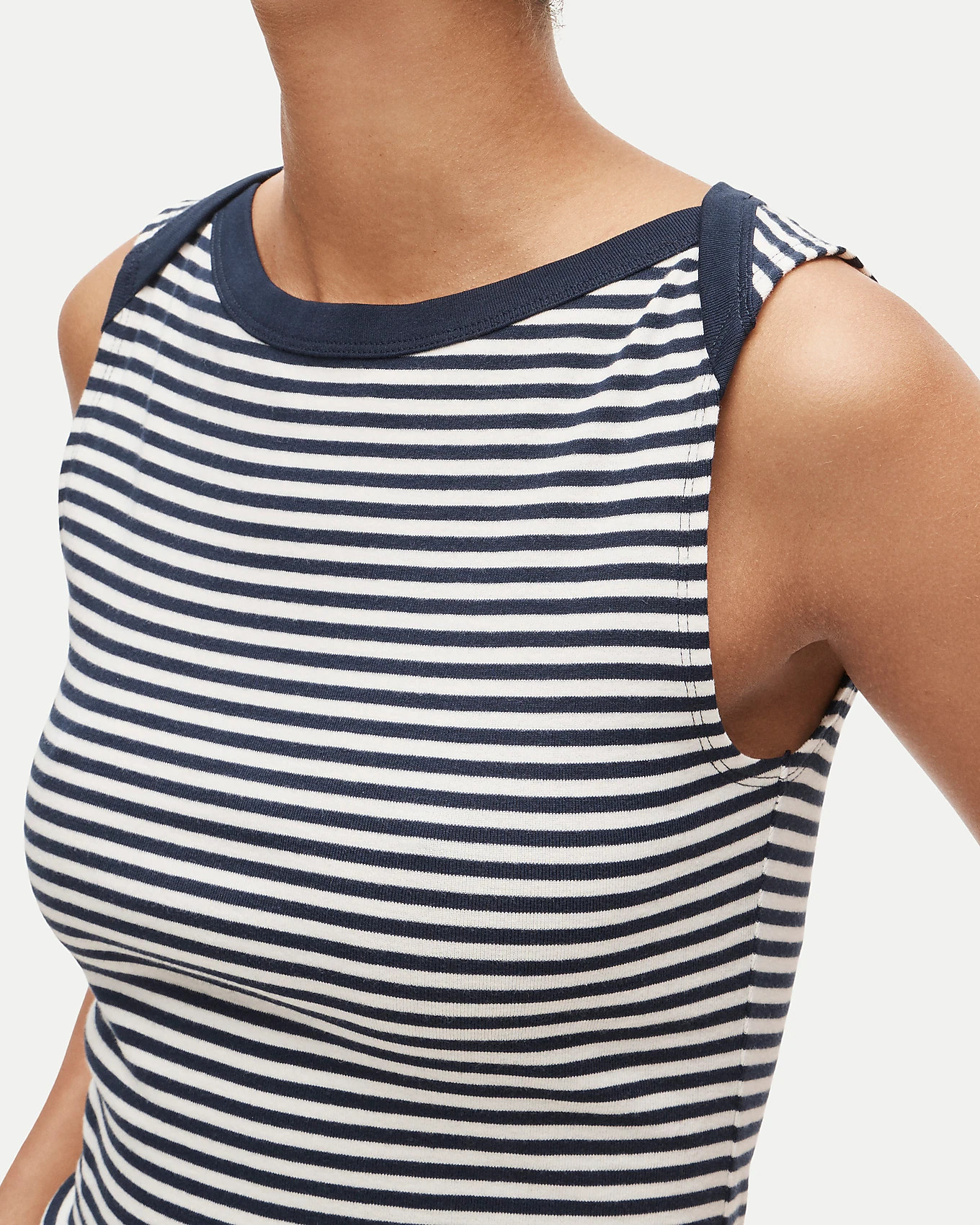 Perfect-fit boatneck tank top in stripe | J. Crew US
