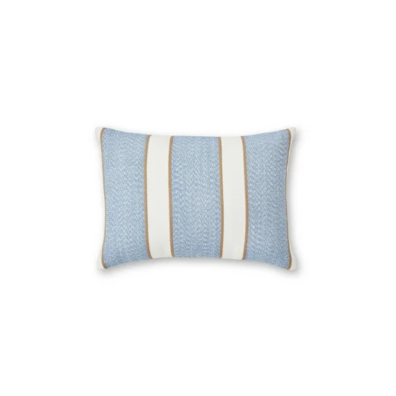 Better Homes & Gardens Blue Texture Stripe Outdoor Pillow 18" x 13" | Walmart (US)