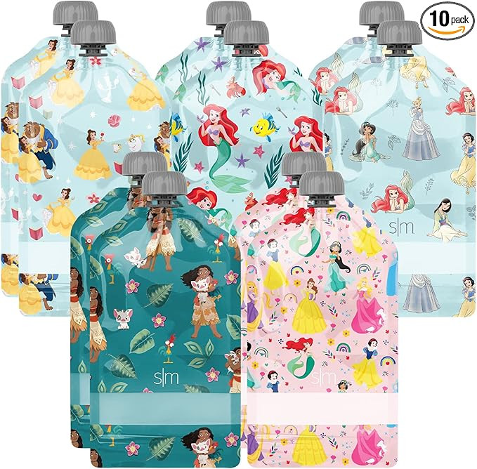 Simple Modern Disney Reusable Baby Food Pouches for Toddlers | BPA Free Plastic, Food Safe, Freez... | Amazon (US)