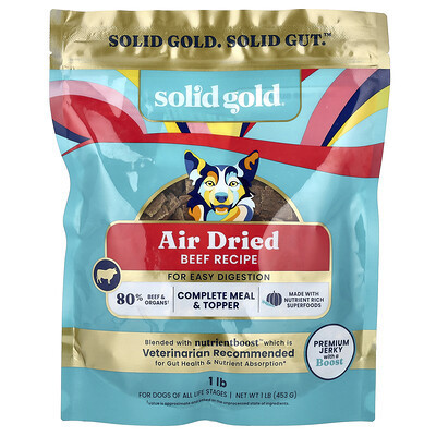 Solid Gold, Air Dried Complete Meal & Topper, For Dogs, Beef Recipe, 1 lb (453 g) | iHerb