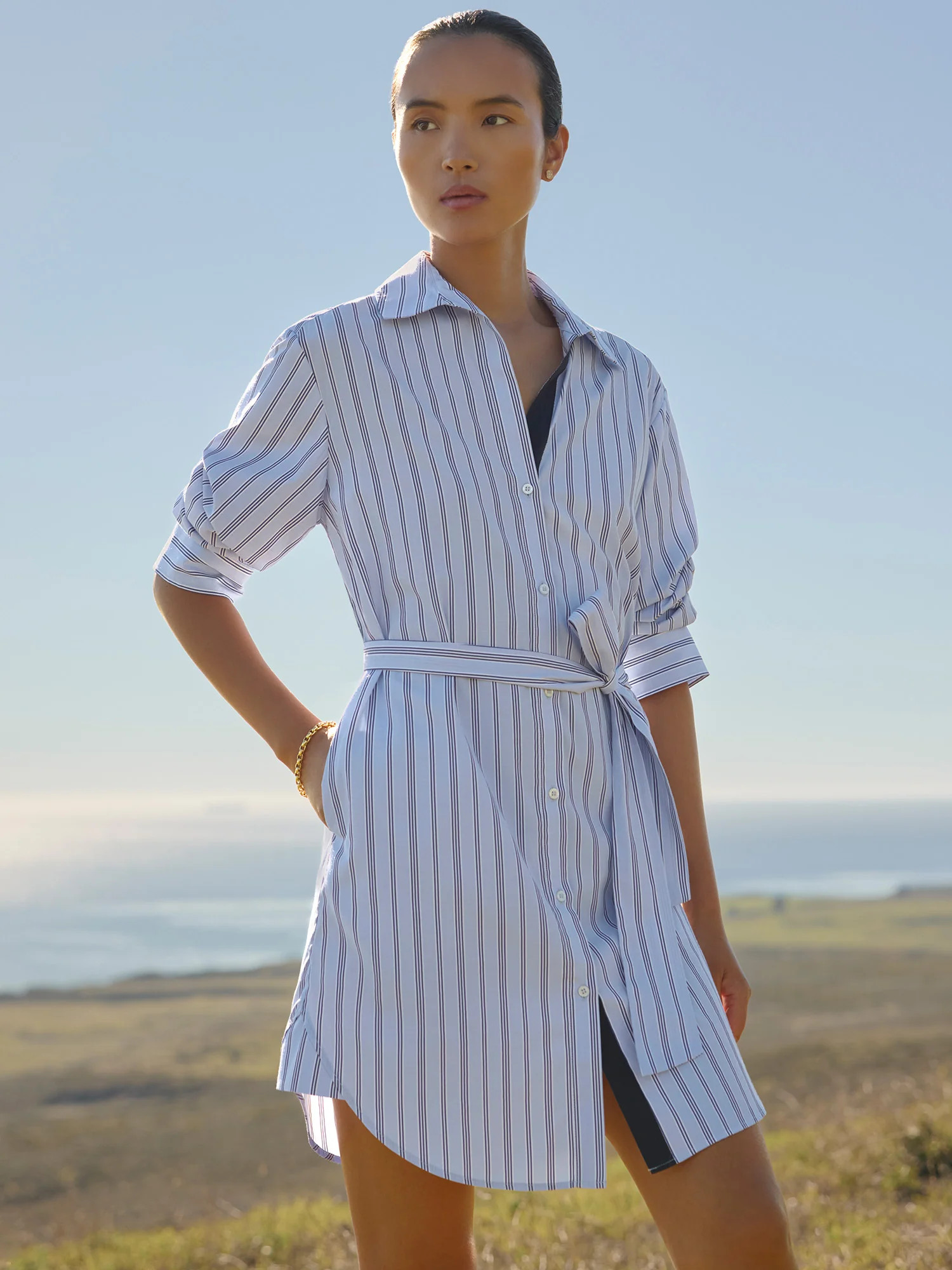 Women's Pia Dress in Montecito Stripe | Brochu Walker | Brochu Walker