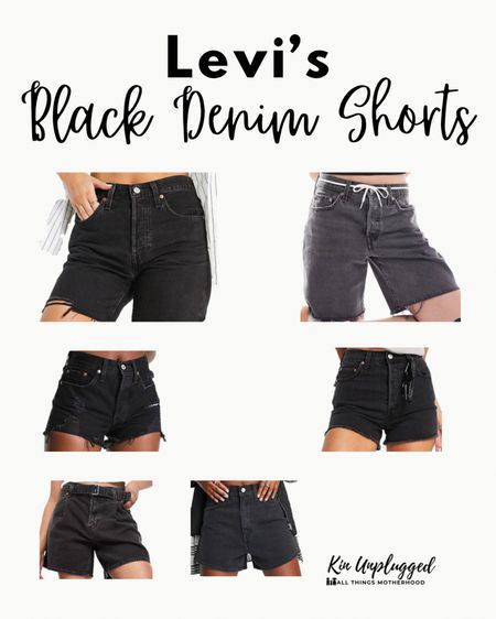 Levi denim shorts in black #ltkfinds #ltkdenim

#LTKSeasonal #LTKFestival