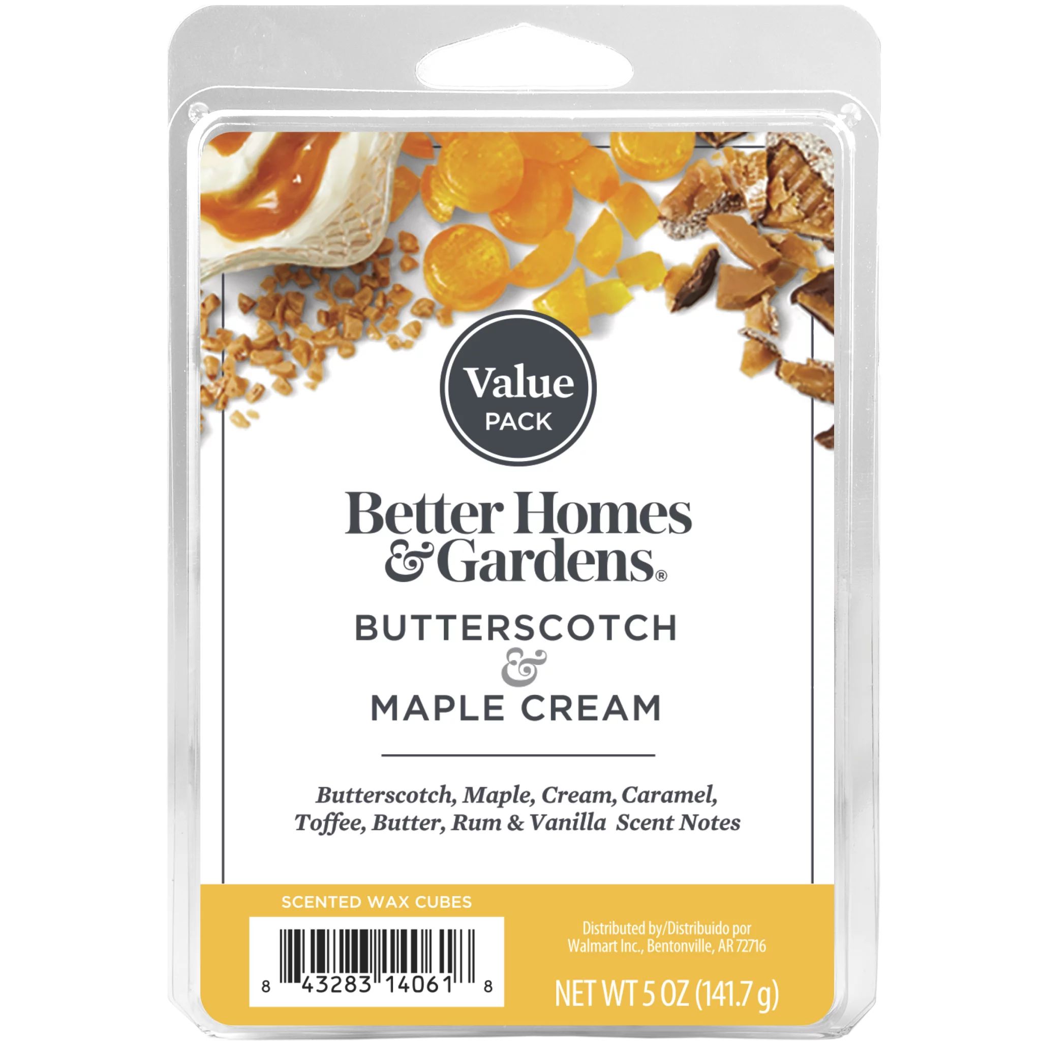 Butterscotch Maple Cream Scented Wax Melts, Better Homes & Gardens, 5 oz (Value) - Walmart.com | Walmart (US)