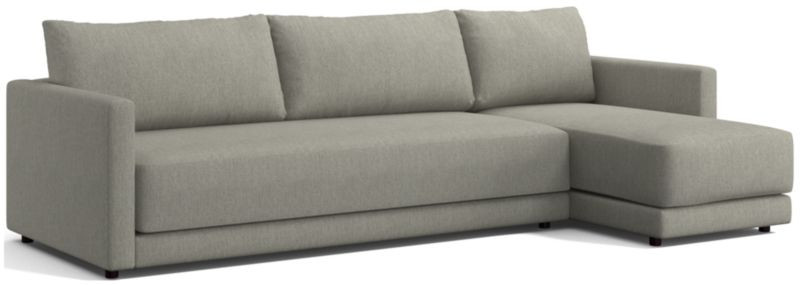 Gather Deep 2-Piece Chaise Bench Sectional Sofa + Reviews | Crate & Barrel | Crate & Barrel