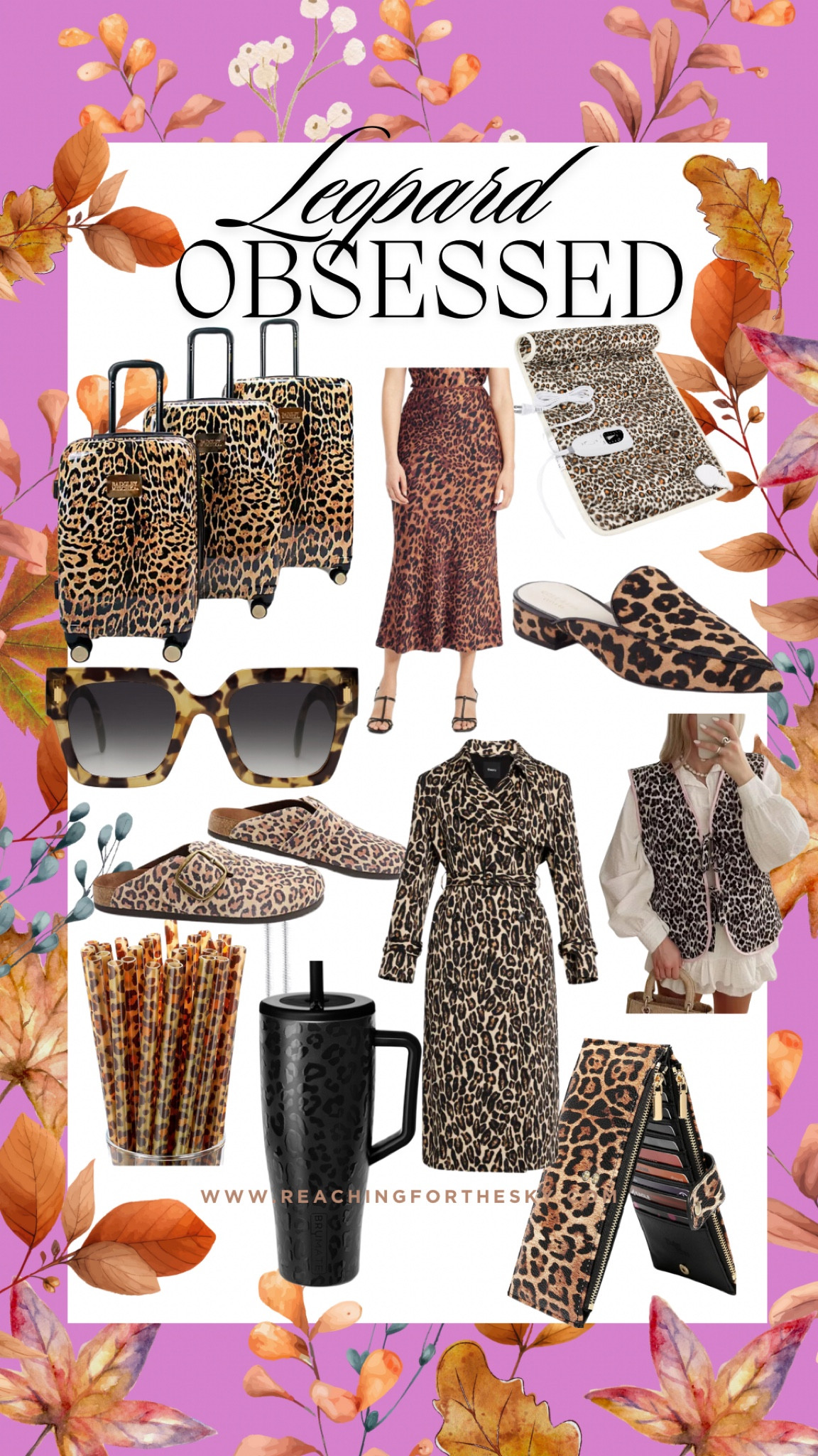 All things leopard!!! Travel suitcase. Vest. Wallets. Outerwear. Shoes. Mules. Sunglasses. Accessories. 

#LTKtravel #LTKshoecrush #LTKSeasonal