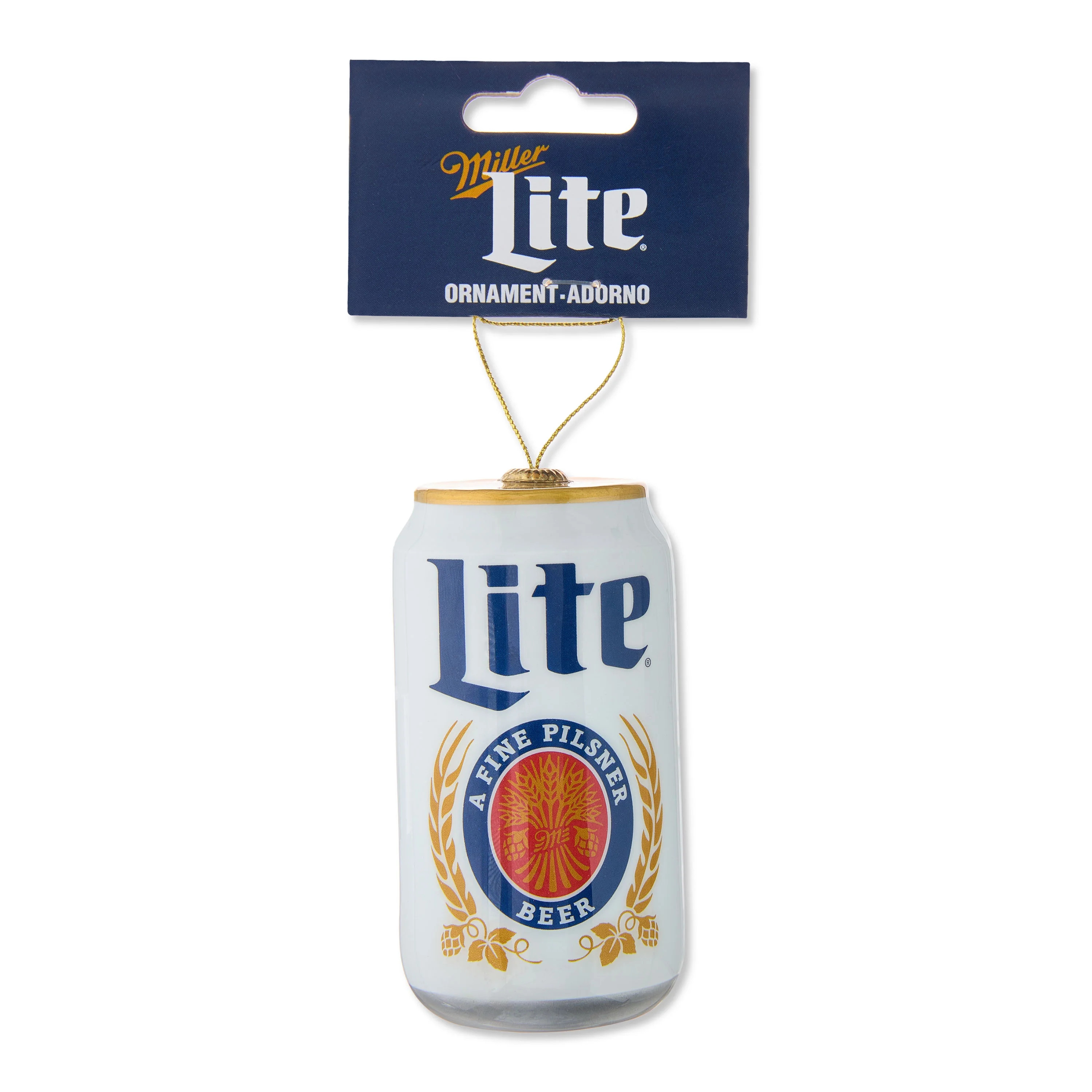 Miller Lite Decoupage Christmas Ornament, White, Plastic, Collectible, by Ruz | Walmart (US)