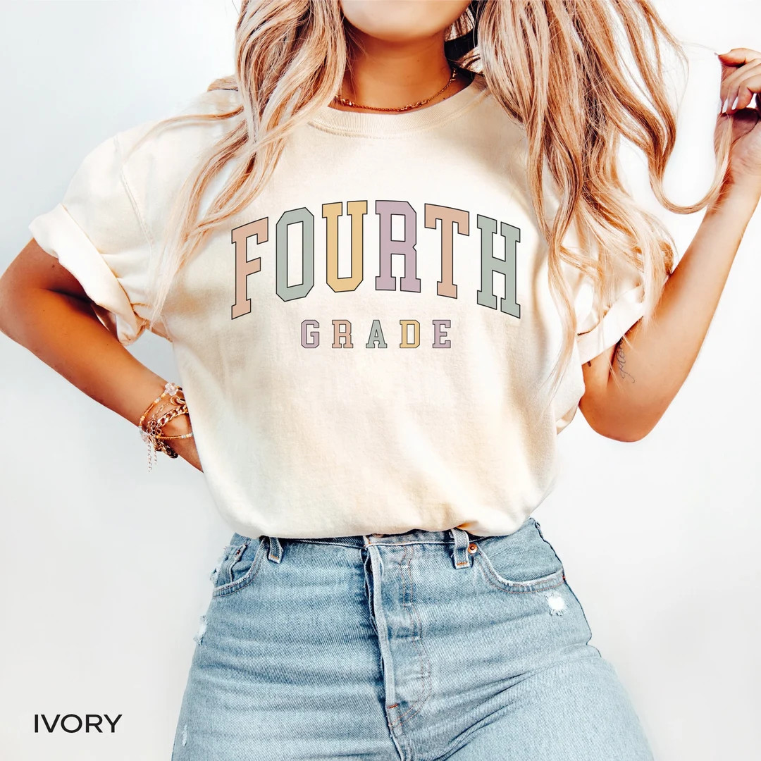 Comfort Colors® Fourth Grade Teacher Shirt, Teacher Team Shirts, 4th Grade Teacher Shirt, Elemen... | Etsy (US)