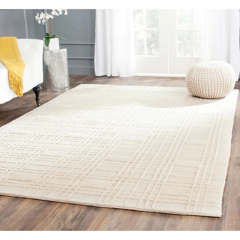 SAFAVIEH Couture Hand-knotted Tibetan Diodora Modern Wool Rug - 8' x 10' - Ivory | Overstock