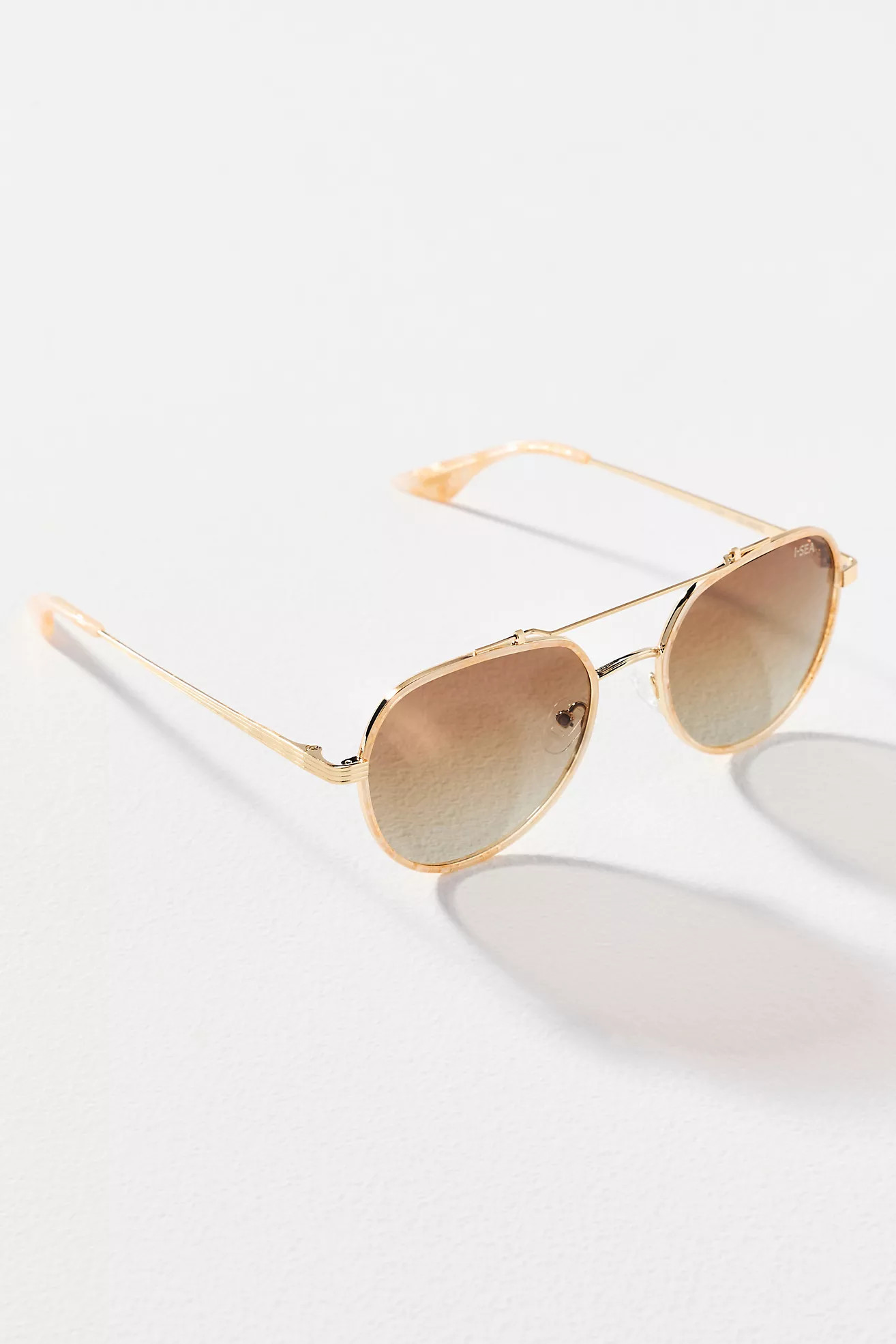 I-SEA Tate Circle Aviator Sunglasses | Anthropologie (US)