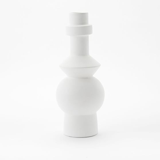 Totem Vase, 16.5"", White | West Elm (US)