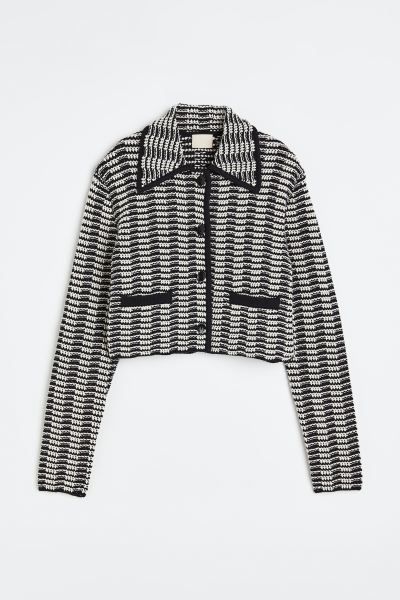 Collared textured-knit cardigan | H&M (UK, MY, IN, SG, PH, TW, HK)