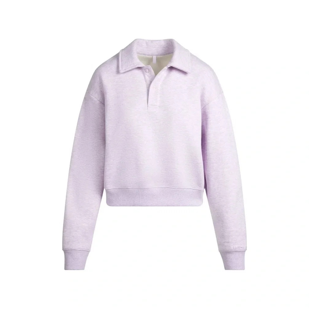 skims cotton fleece polo sweatshirt | Poshmark
