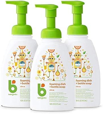 Babyganics Foaming Dish & Bottle Soap, Pump Bottle, Citrus, 16oz, 3 Pack, Packaging May Vary | Amazon (US)