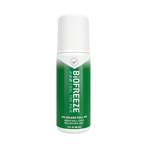Biofreeze 11827 Roll-On Pain-Relieving Gel, 3 FL oz, Colorless Topical, Backache, Strains, Bruises, & Sprains | Amazon (US)