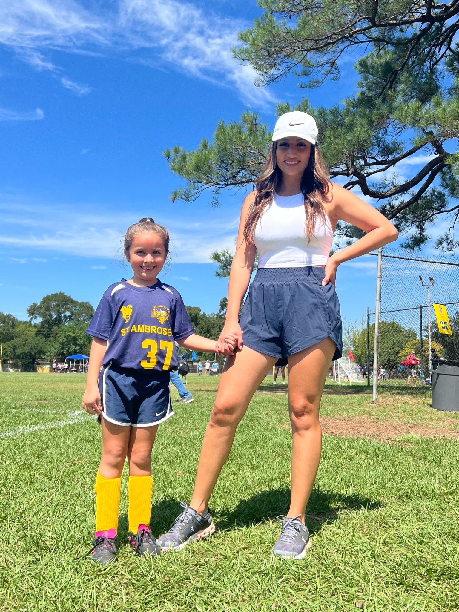 Soccer Mom 
Amazon Top Medium 
Shorts Small 

#LTKfit #LTKfamily #LTKkids