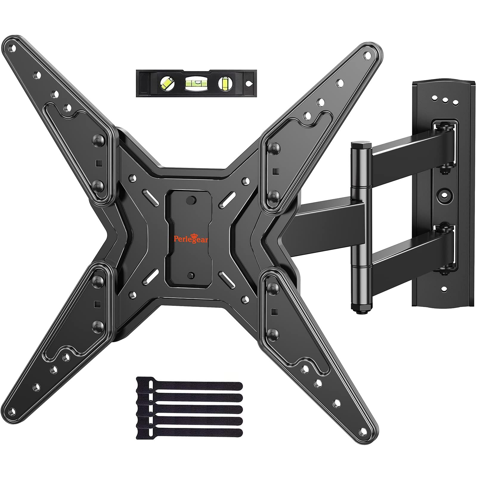 Full Motion TV Wall Mount for 23-55 Inch Flat Curved TVs with Swivel Articulating Extends Tilt Arm,  | Amazon (US)