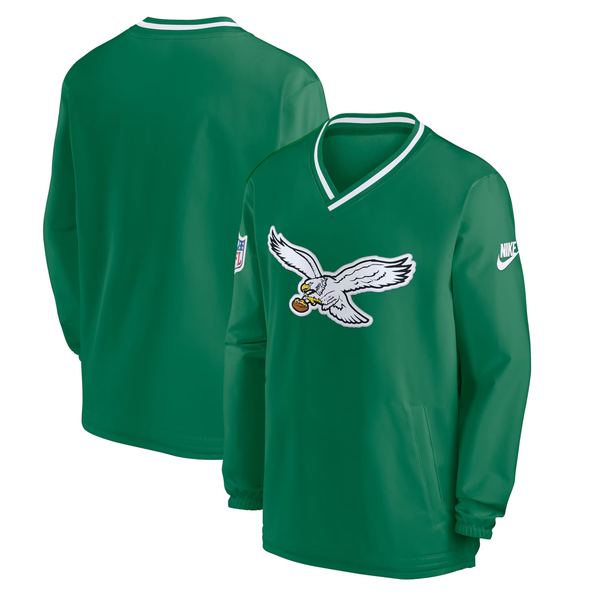 Philadelphia Eagles Nike Sideline Alternate V-Neck Pullover Windbreaker - Green | Fanatics