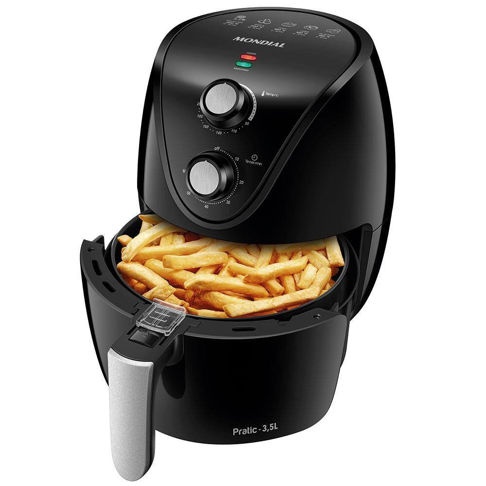 Fritadeira Elétrica Sem Óleo Air Fryer Mondial New Pratic AF31 3,5 L – Preto | Casas Bahia (BR)