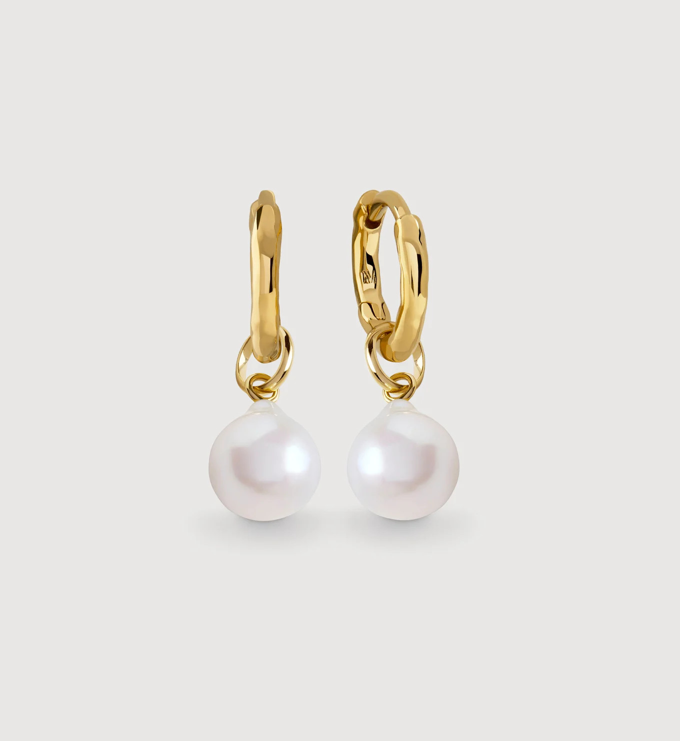 Baroque Pearl Small Pendant Huggie Earrings | Monica Vinader (Global)