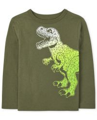 Baby And Toddler Boys Long Sleeve Dino Graphic Tee | The Children's Place | The Children's Place