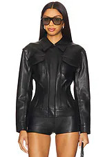 Norma Kamali Jeans Jacket in Black. - size XS | Revolve Clothing (Global)