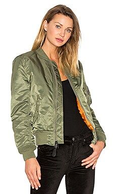 ALPHA INDUSTRIES MA-1 W Bomber in Sage from Revolve.com | Revolve Clothing (Global)