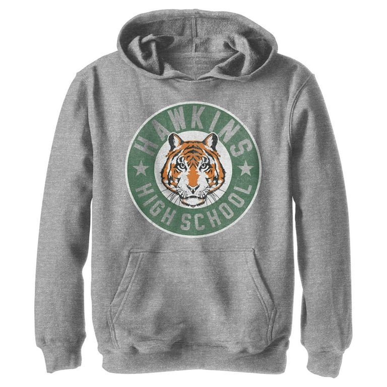 Netflix Boy's Stranger Things Retro Hawkins High School Tiger Mascot  Pull Over Hoodie Athletic H... | Walmart (US)