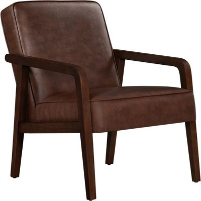 Yaheetech Set of 2 Extra-Wide Faux Leather Lounge Chair, Dark Brown | Target