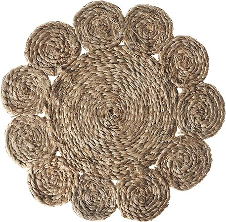 Ox Bay Organic Jute Woven Placemat, Natural, 1'3" x 1'3" | Amazon (US)