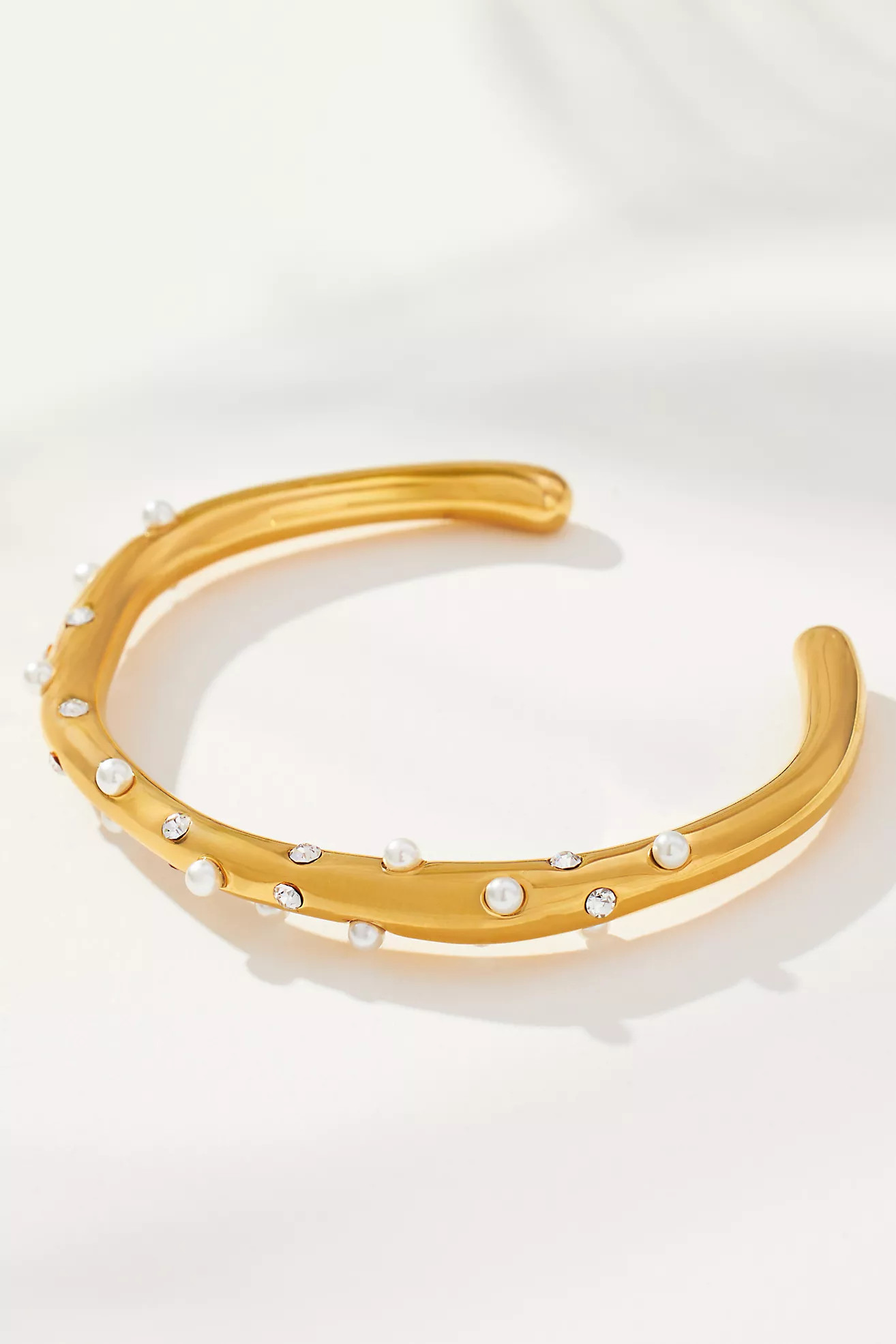 8 Other Reasons Pearl & Crystal Studded Cuff Bracelet | Anthropologie (US)