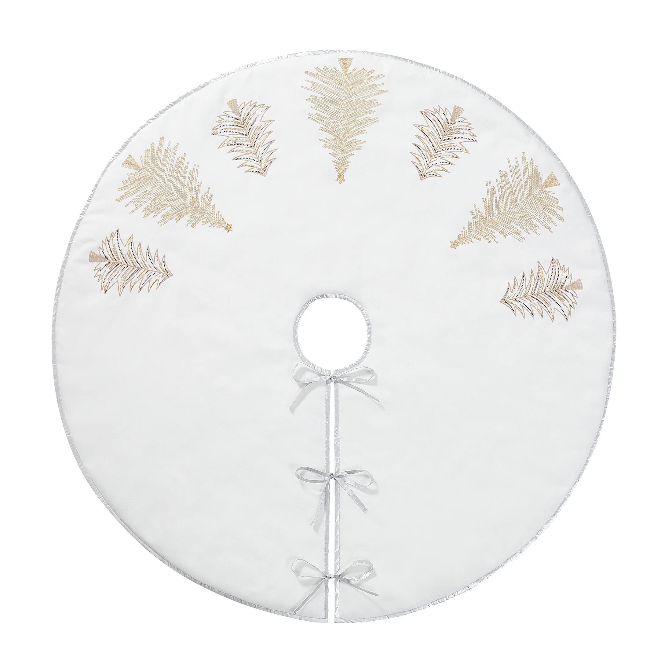 My Texas House Stephanie Ivory Beaded Christmas Tree Skirt, 52" | Walmart (US)