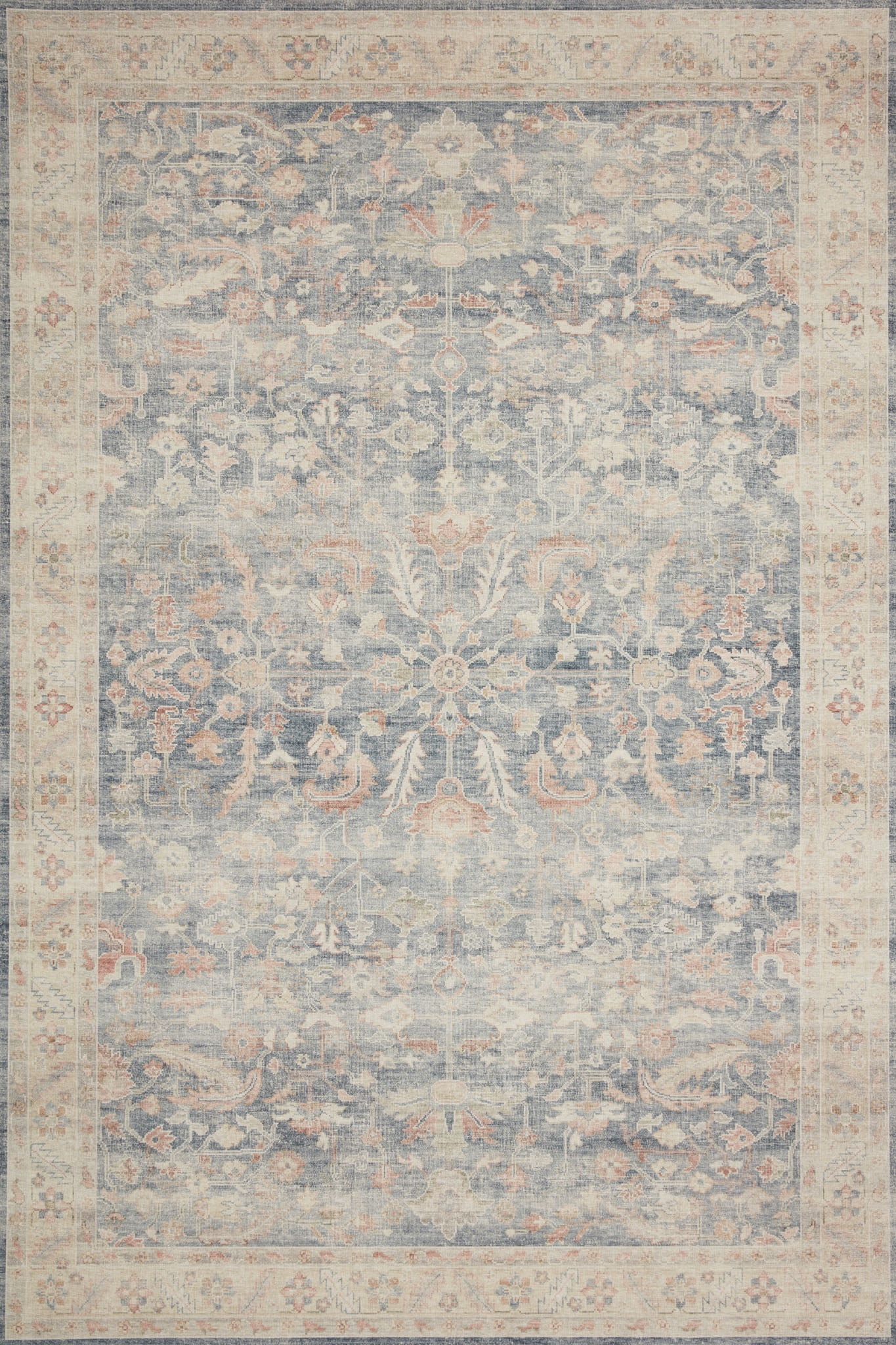 Loloi II Hathaway Printed Oriental Denim / Multi Area Rug - Walmart.com | Walmart (US)
