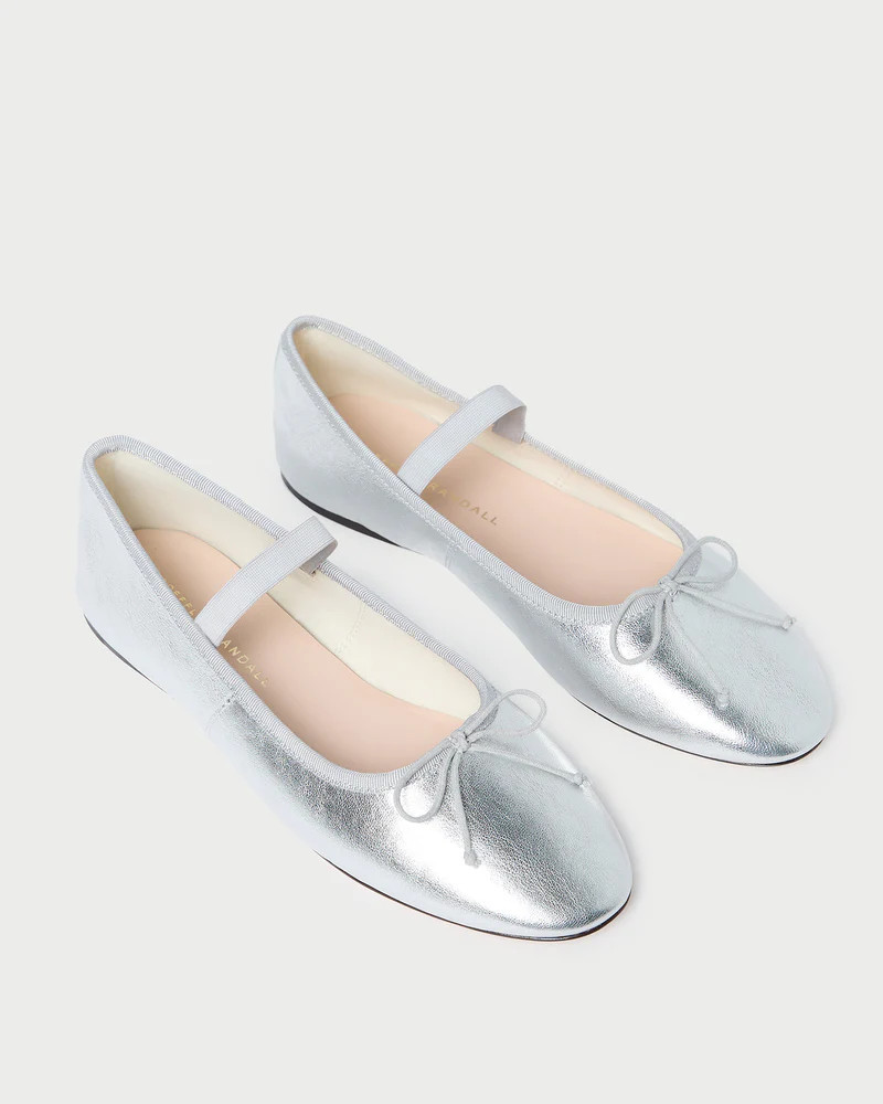 Leonie Silver Leather Ballet Flat | Loeffler Randall