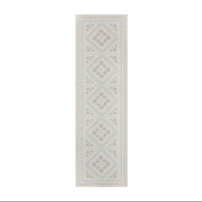 Better Homes & Gardens Blush Soliel Floral 30" x 102" Runner Rug | Walmart (US)