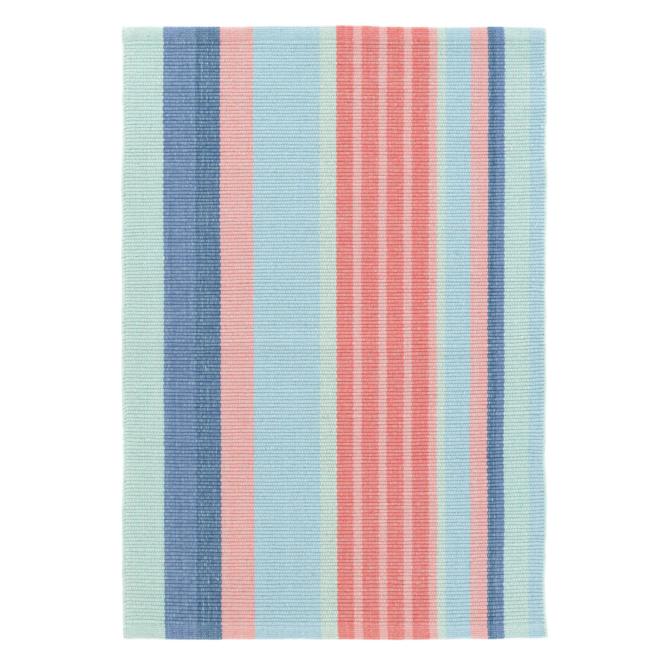 Aruba Stripe Handwoven Cotton Rug | Annie Selke