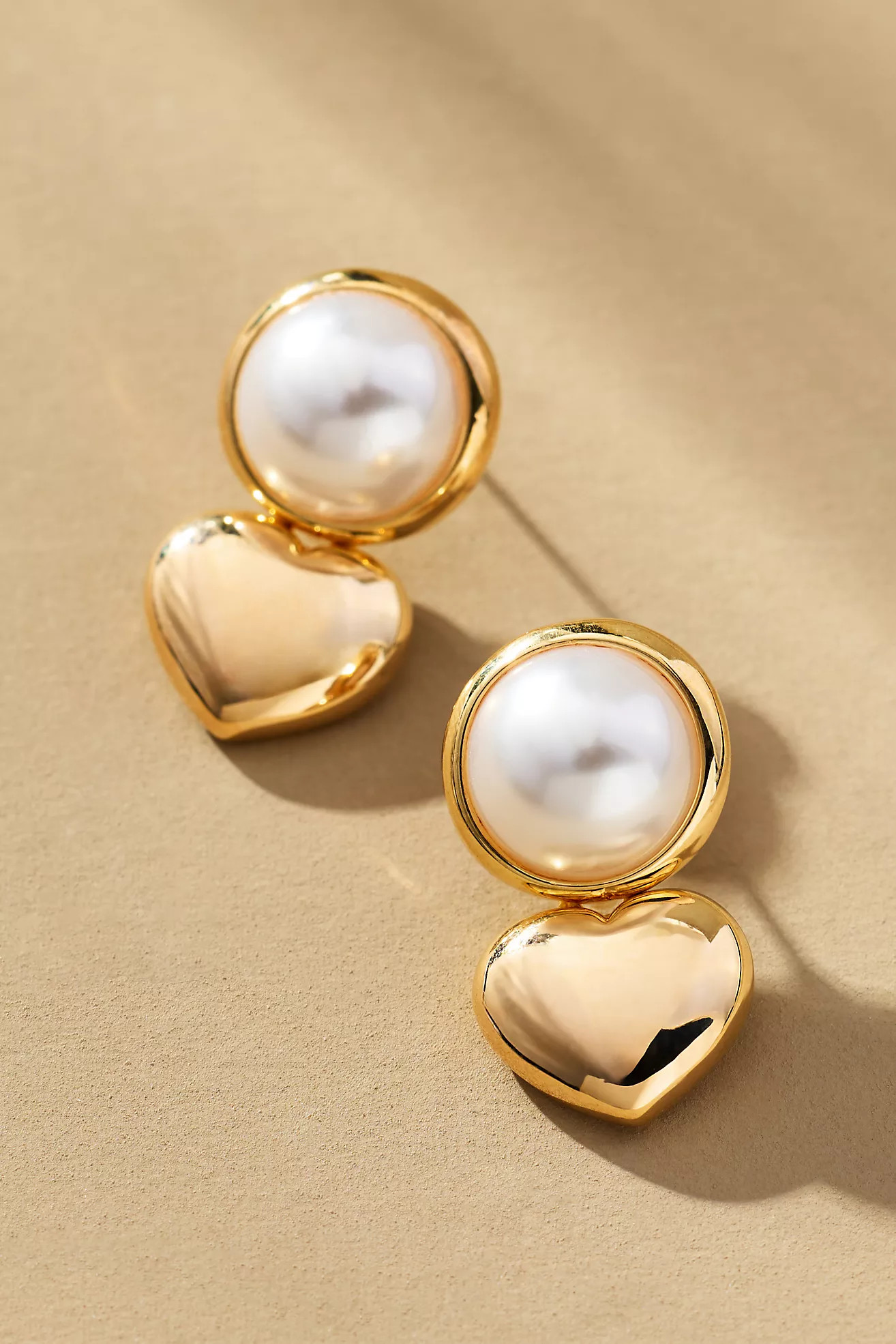 Pearl Heart Drop Earrings | Anthropologie (US)