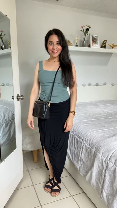 Ribbed top: small // wedge sandals: 6.5

Summer outfit, casual outfit, petite, travel outfit, hide belly fat top

#LTKShoeCrush #LTKVideo #LTKItBag