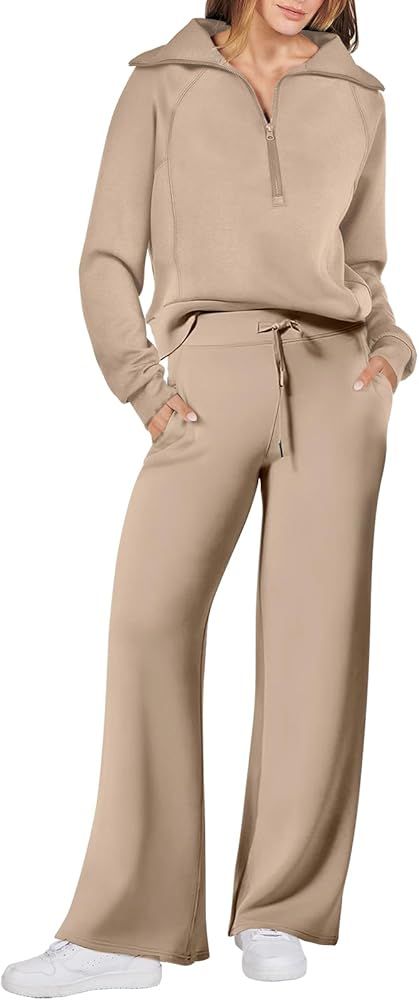 ANRABESS Women 2 Piece Outfits Sweatsuit Oversized Sweatshirt Sweatpants Tracksuit Sweat Lounge M... | Amazon (US)