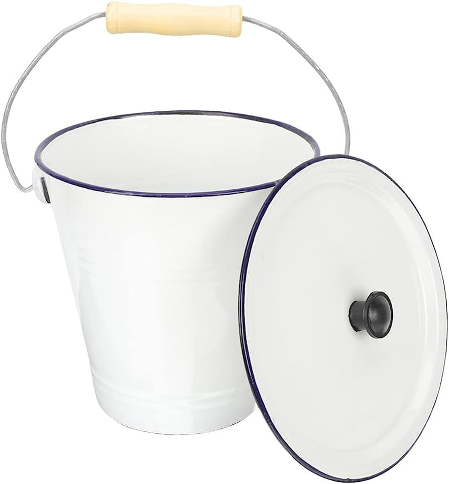 Cabilock Household Enamel Bucket Serving Bucket Liquid Container Milk Storage Bucket | Amazon (US)