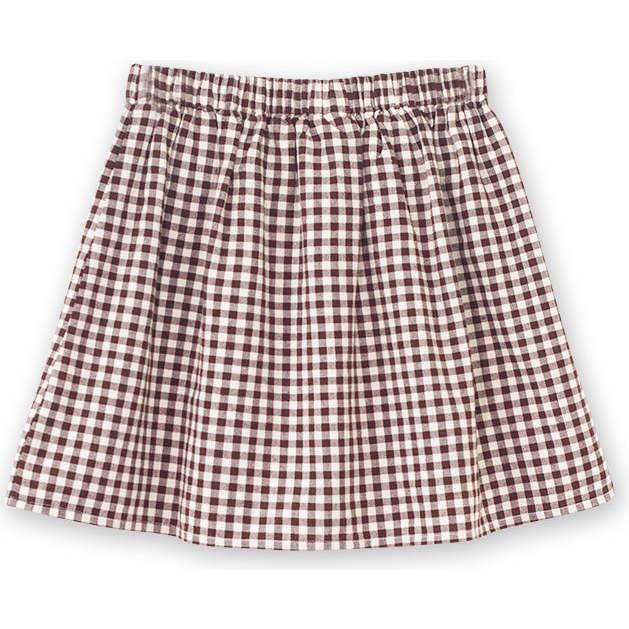 Coral Skirt, Walnut Check | Maisonette