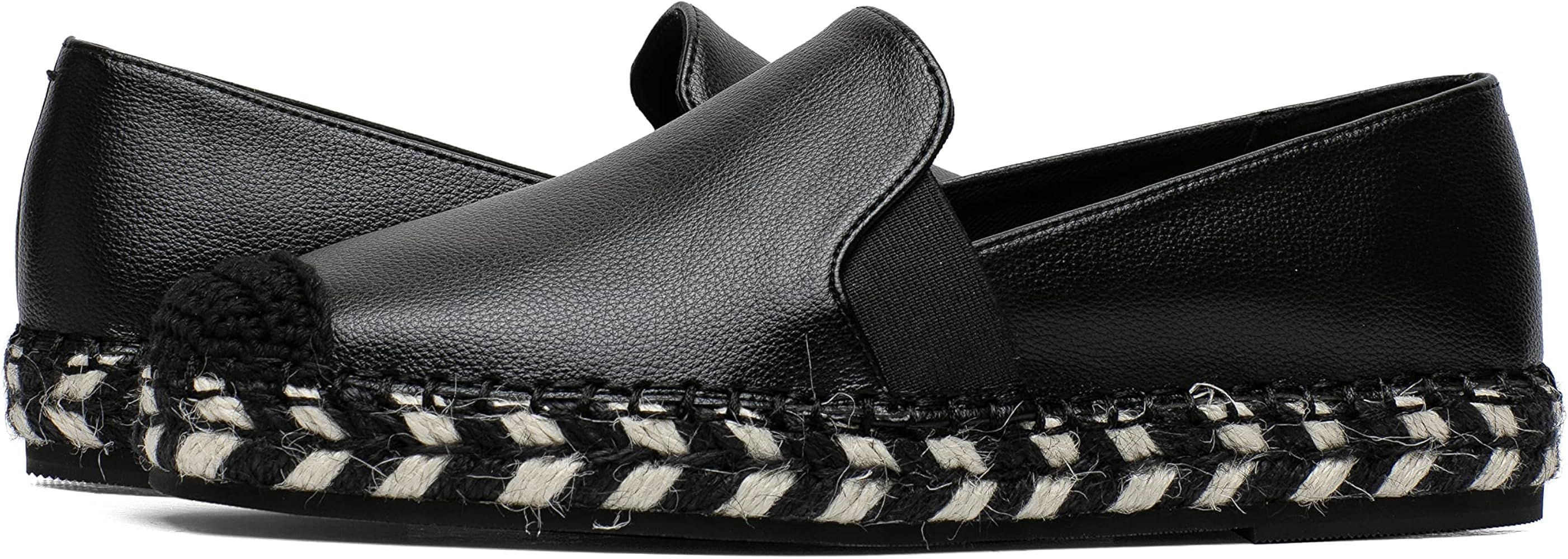 Linea Paolo - Sally - Women's Slip-On Espadrille Skimmer Flats in Tumbled Nappa or Vegan Leather | Amazon (US)
