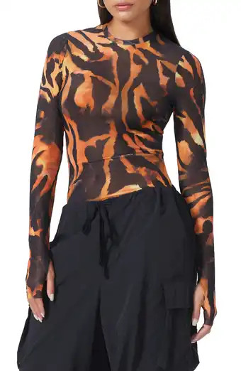 Zadie Mesh Turtleneck Top | Nordstrom